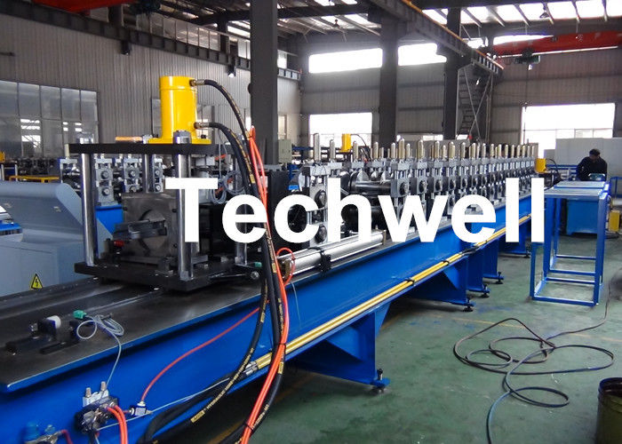 Rolo do racking da construção de aço que forma a máquina para o feixe da cremalheira da prateleira com o TW-RACK de corte hidráulico