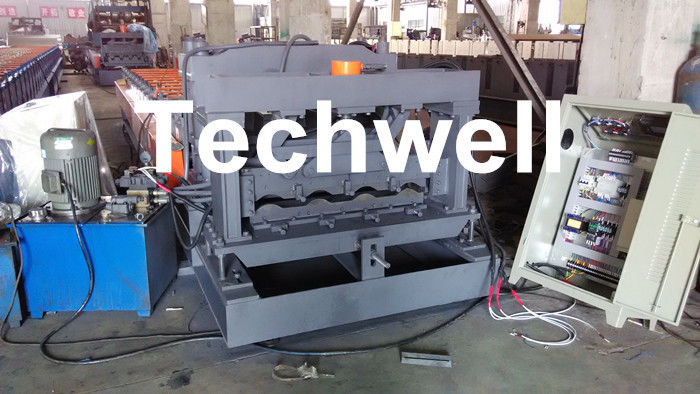 Rolo vitrificado aço da telha da cor que forma o equipamento, máquina anterior do rolo do poder do motor principal de 5,5 quilowatts