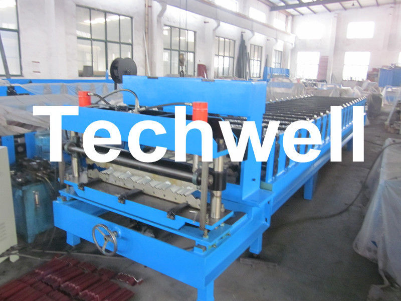 Rolo vitrificado aço da telha da cor que forma o equipamento, máquina anterior do rolo do poder do motor principal de 5,5 quilowatts