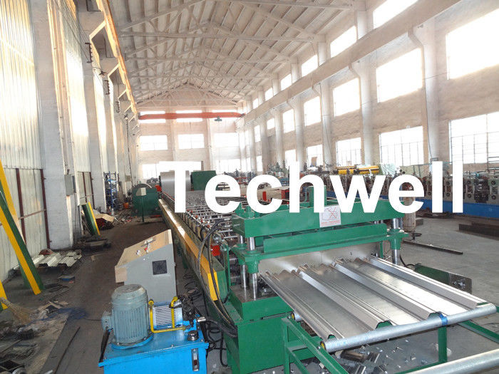 Rolo da plataforma de assoalho da construção de aço que forma a máquina para fazer o painel do Decking do assoalho da estrutura do metal