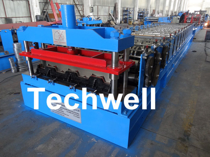 Rolo da plataforma de assoalho da construção de aço que forma a máquina para a plataforma do telhado, telha de aço TW-FD1250