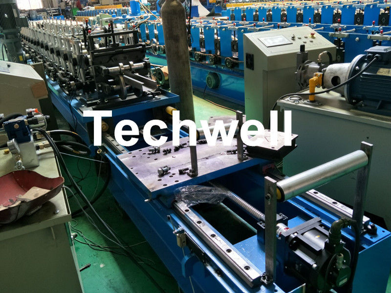 Rolo dado forma C do sistema de controlo do PLC que forma a máquina para fazer o Purlin de C, canal de C com corte hidráulico