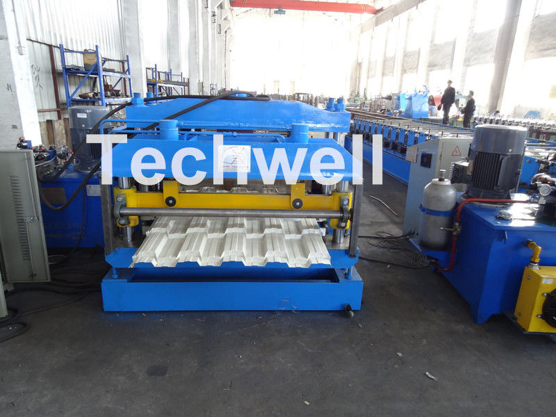 o rolo da telha do metal 7.5KW que forma a máquina para o aço da cor/galvanizou a bobina