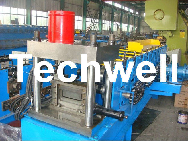 Rolo de formação da forma do sistema de controlo U do PLC de 12 estações que forma a máquina para o Purlin de aço de U