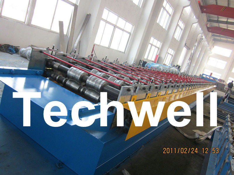 Rolo do painel do Decking do assoalho da construção de aço que forma a máquina com sistema de controlo do PLC