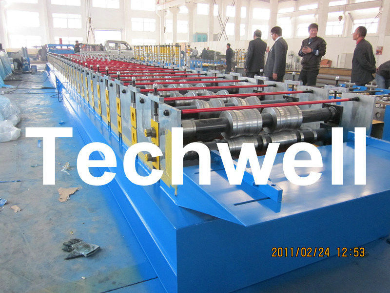 Rolo do painel do Decking do assoalho da construção de aço que forma a máquina com sistema de controlo do PLC