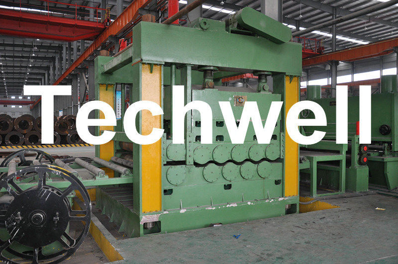 bobina de aço de 3 - de 12mm * 2200mm cortada à linha da máquina do comprimento com sistema de controlo automático